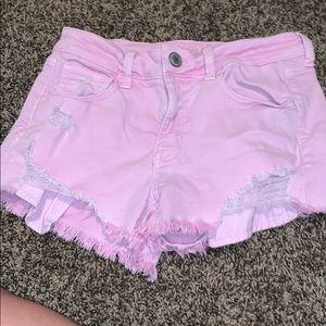 Pink American eagle high waisted shorts